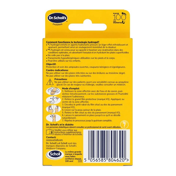 Scholl pansements ampoules ouvertes coupures égratignures