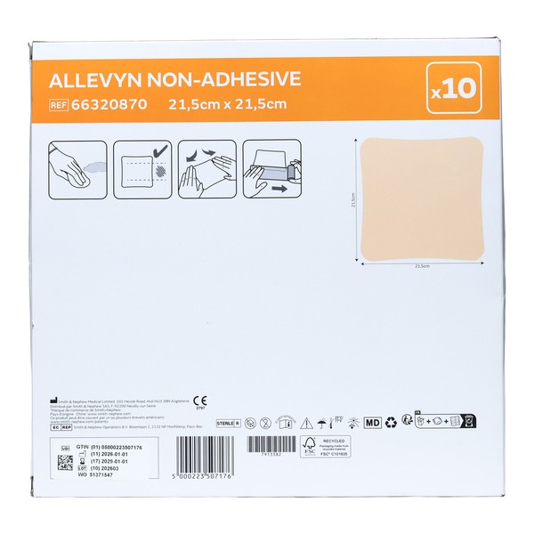 Allevyn Non Adhesive Carré pansement