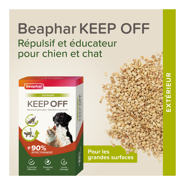Beaphar Répulsif chat chien en granulés Keep Off Outdoor