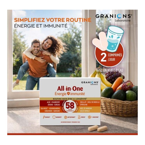 Granions All In One Energie Immunité comprimés