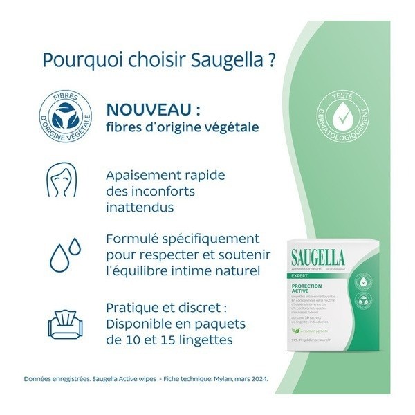 Saugella Lingettes intimes nettoyantes