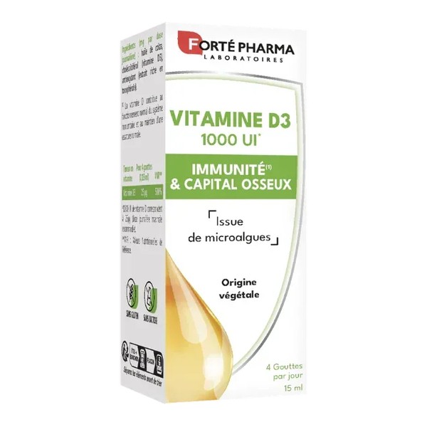 Forté Pharma Vitamine D3 1000 UI gouttes