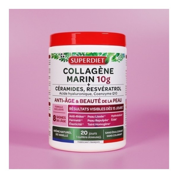 Super Diet Collagène marin 10 g Anti âge et beauté de la peau poudre