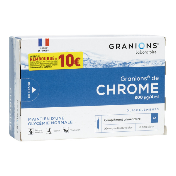 Granions chrome 200 µg ampoules