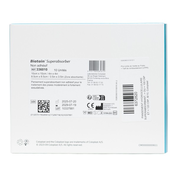 Biatain Pansement non adhésif Superabsorber