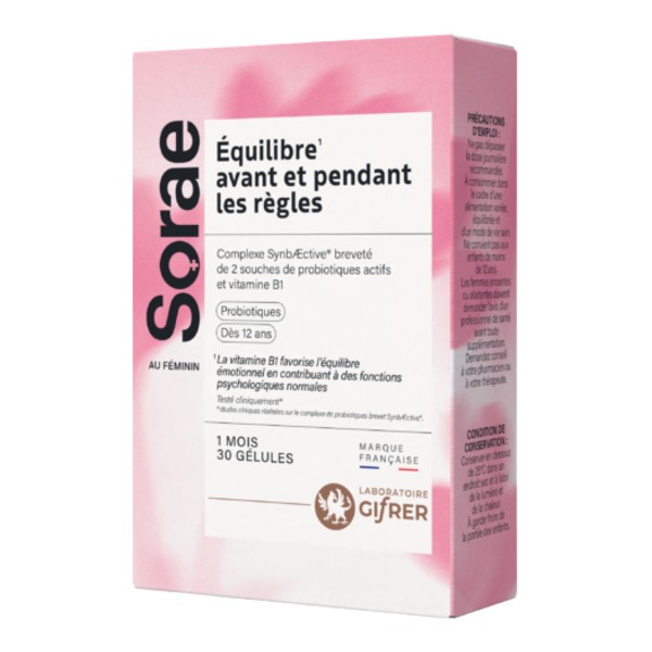 Sorae Equilibre avant et pendant les règles gélules