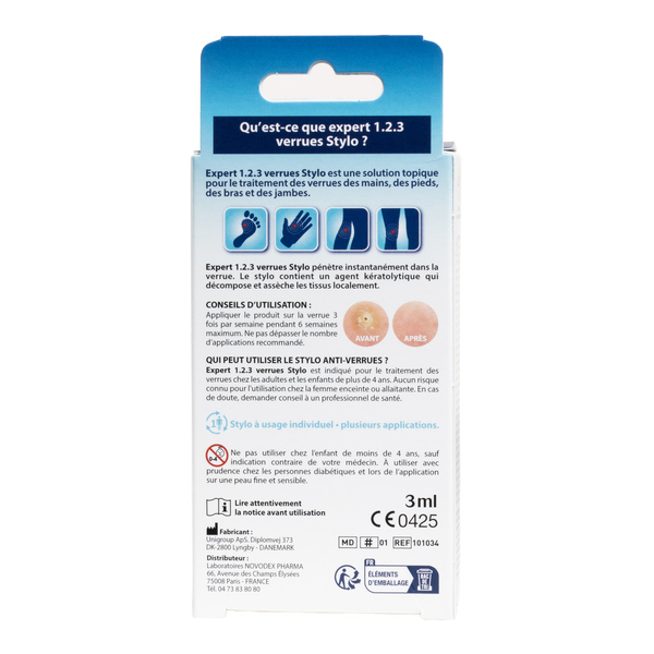 Stylo anti verrues Expert 123 Pieds et Mains