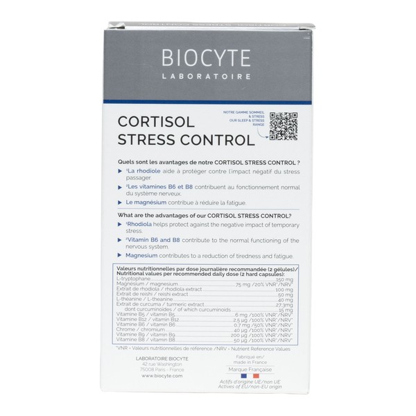 Biocyte Cortisol Stress Control gélules