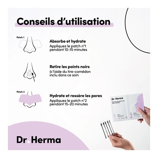 Dr Herma Patch anti points noirs pour le nez