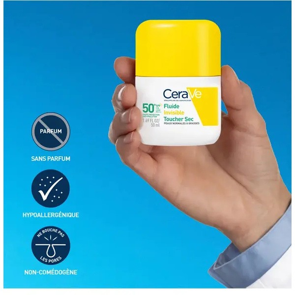 CeraVe Fluide solaire invisible Toucher sec SPF 50+