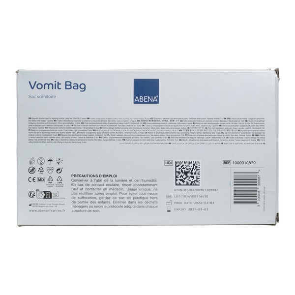 Abena Sac à vomi avec tampon absorbant