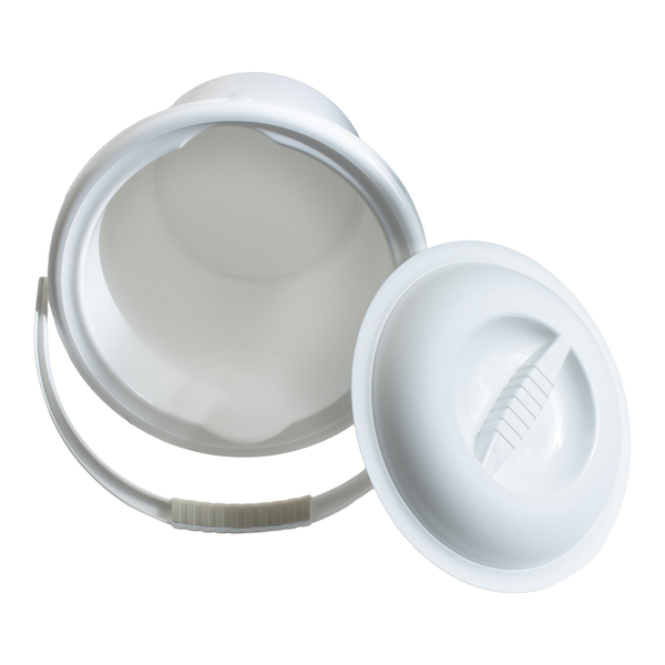 Seau hygiénique blanc avec couvercle