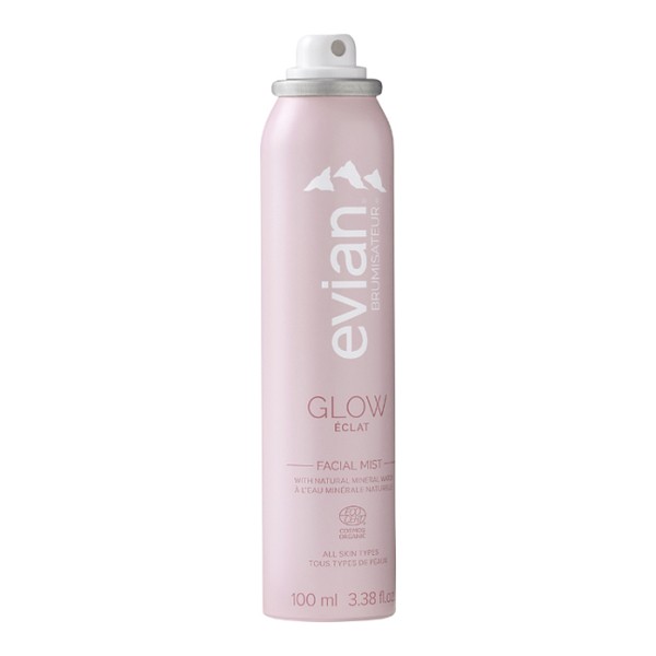 Evian Brumisateur Glow Brume visage Eclat bio