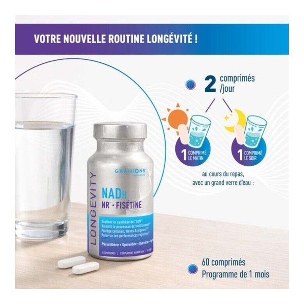 Granions complexe Longevity NADH comprimés