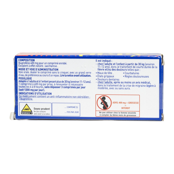 Advil 400 mg comprimé ibuprofène