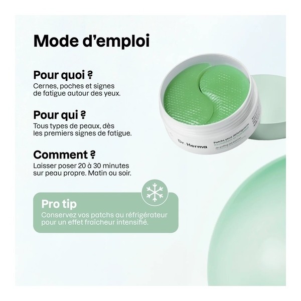 Dr Herma Patch yeux hydrogel défatiguant