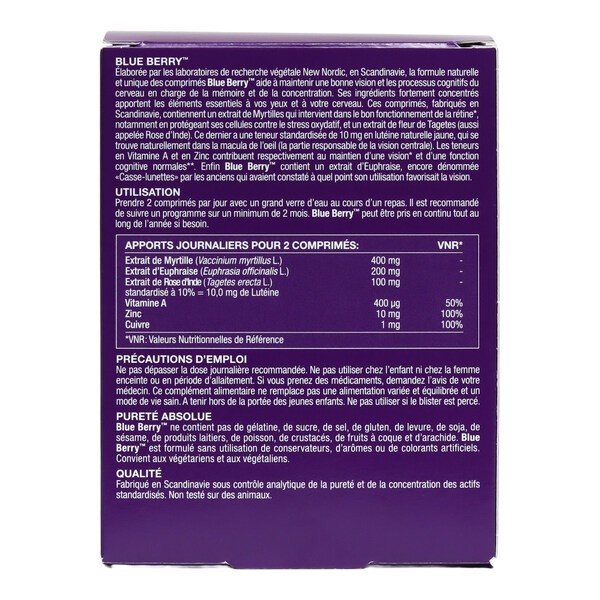 Blue Berry comprimés