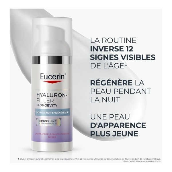 Eucerin Hyaluron Filler + longevity Soin de nuit épigénétique