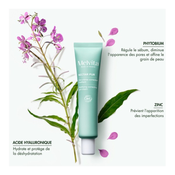 Melvita Nectar Pur Gel crème correcteur matifiant Bio