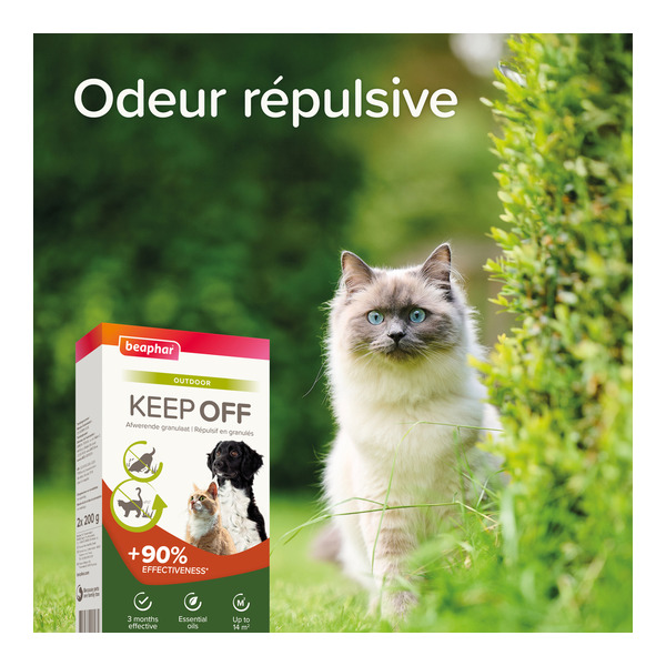 Beaphar Répulsif chat chien en granulés Keep Off Outdoor