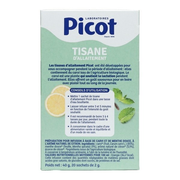 Picot tisane d'allaitement bio sachets