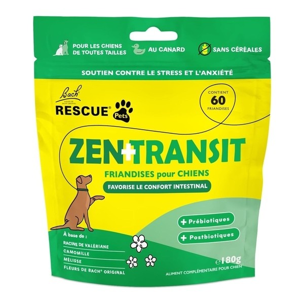 Fleurs de Bach Rescue pets Zen + Transit friandises chiens