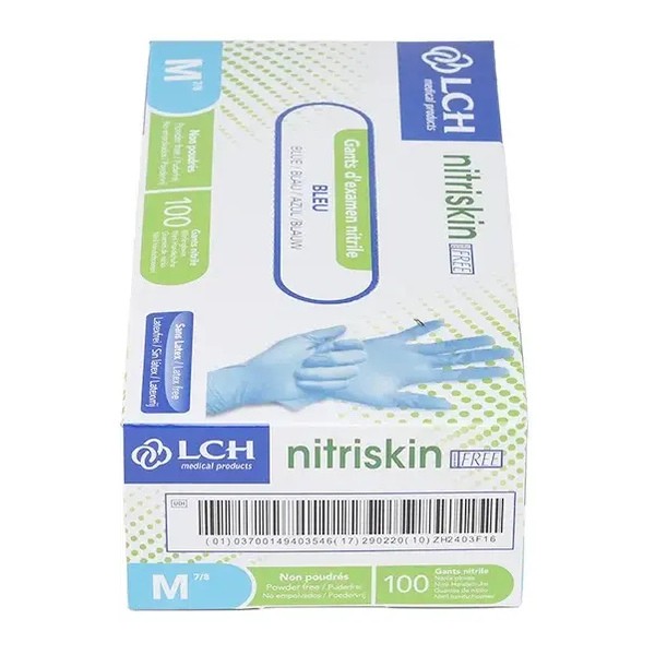 Gants nitrile non poudrés non stériles