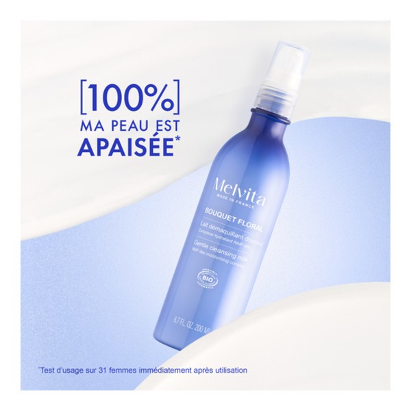 Melvita Bouquet floral Lait démaquillant douceur bio