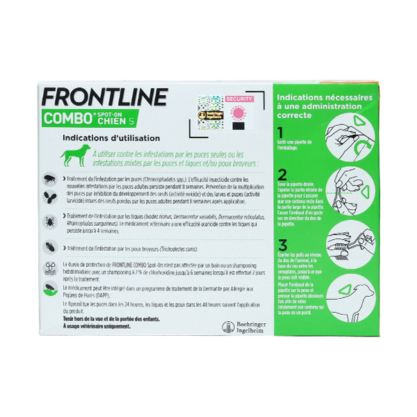 Frontline COMBO pipettes anti puce pour chien