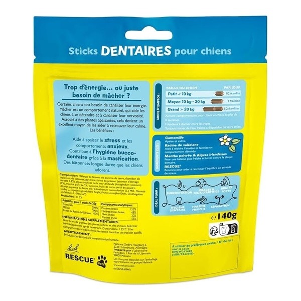 Fleurs de Bach Rescue Pets Zen + sticks pour chien