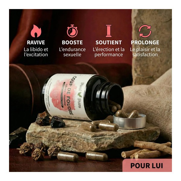 Feel Pure Coup de Foudre Libido Homme gélules