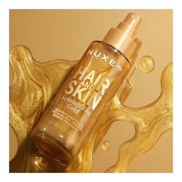 Nuxe Hair and Skin brume parfumante nacrée Sensual Era Gold