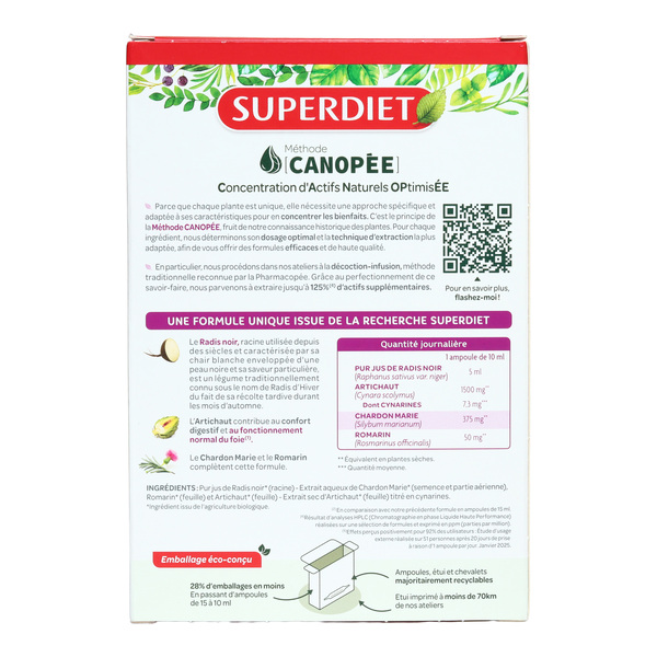 Super Diet Quatuor bien-être du foie bio ampoules