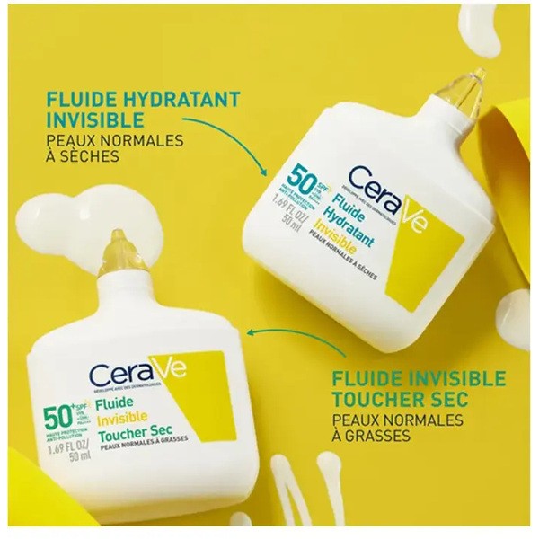 Cerave Fluide hydratant invisible SPF 50