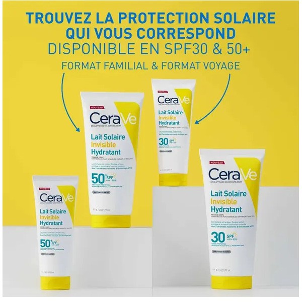 Cerave Lait solaire invisible hydratant SPF 30