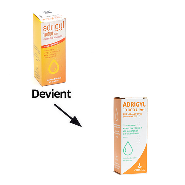 Adrigyl vitamine D 10000 UI/ml gouttes