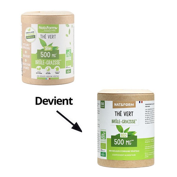 Nat et Form Ecoresponsable Thé vert bio gélules