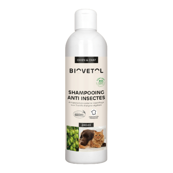 Shampooing anti insectes chien et chat Biovetol