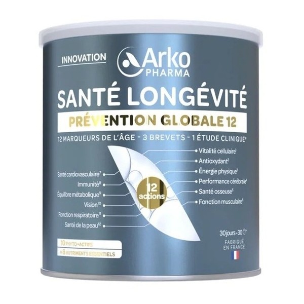 Arkopharma Santé longévité prévention globale 12 poudre