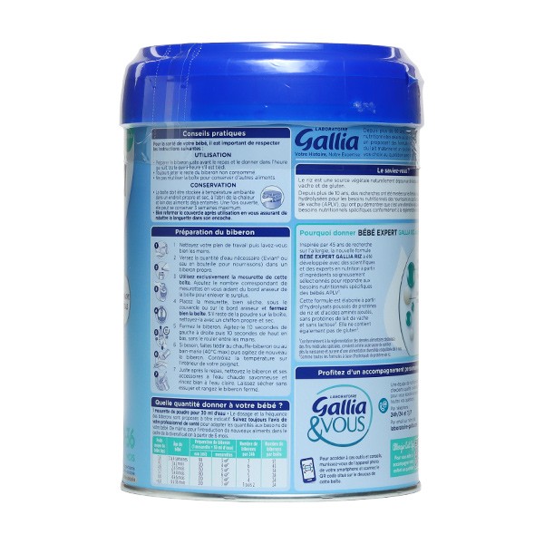 Gallia Bébé expert lait riz 0-36 mois