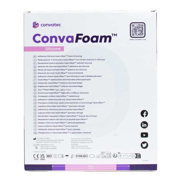 ConvaFoam ovale pansement hydrocellulaire siliconé adhésif