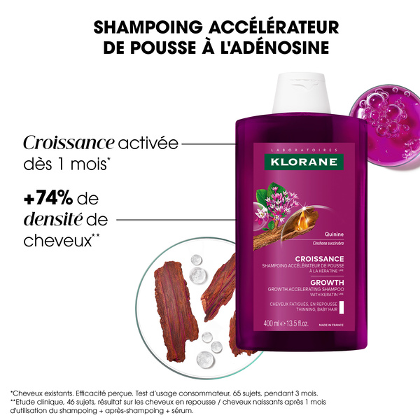 Klorane Croissance shampoing accélérateur de pousse