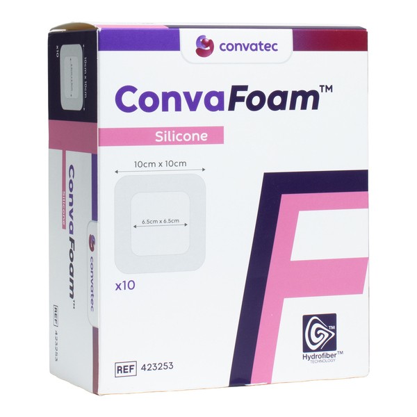 ConvaFoam carré pansement hydrocellulaire siliconé adhésif