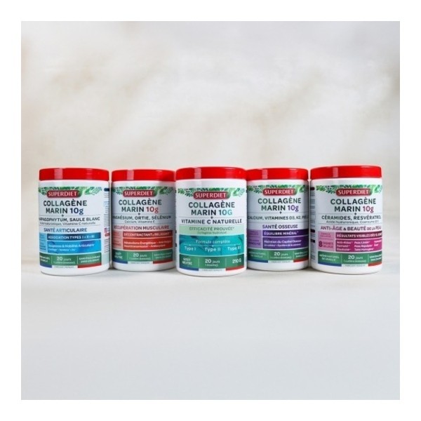Super Diet Collagène marin 10 g Anti âge et beauté de la peau poudre