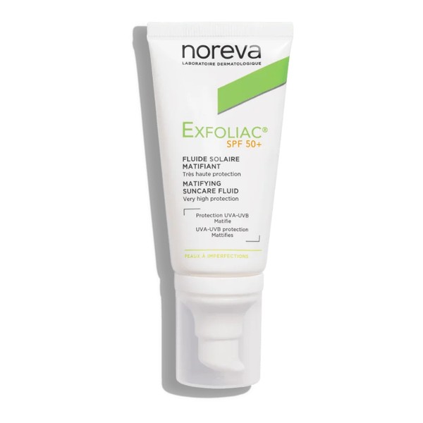 Noreva Exfoliac Fluide solaire matifiant SPF 50+