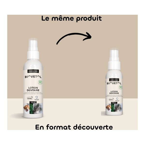 Biovetol Lotion dentaire chien et chat