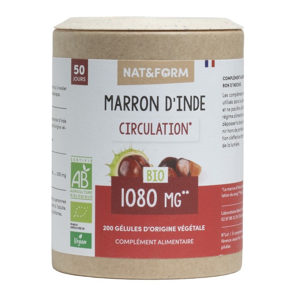 Nat et Form Ecoresponsable Marron d'inde bio gélules