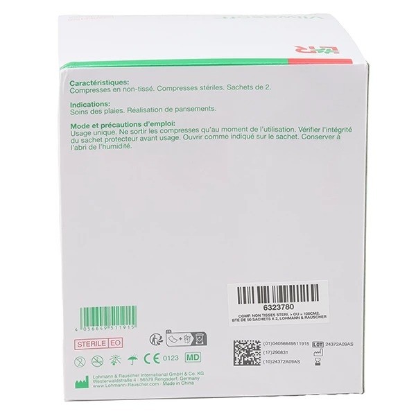 Compresses non tissées stériles Lohmann Vliwasoft