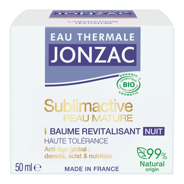Jonzac Sublimactive Baume revitalisant nuit Bio