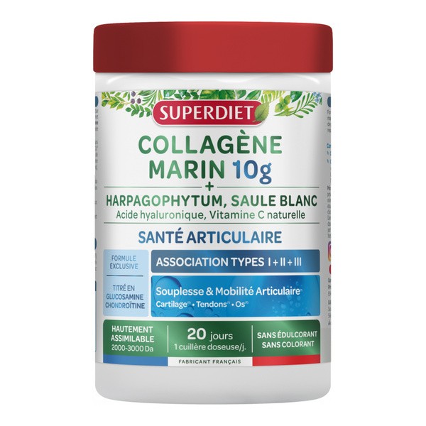Super Diet Collagène marin 10 g Santé articulaire poudre
